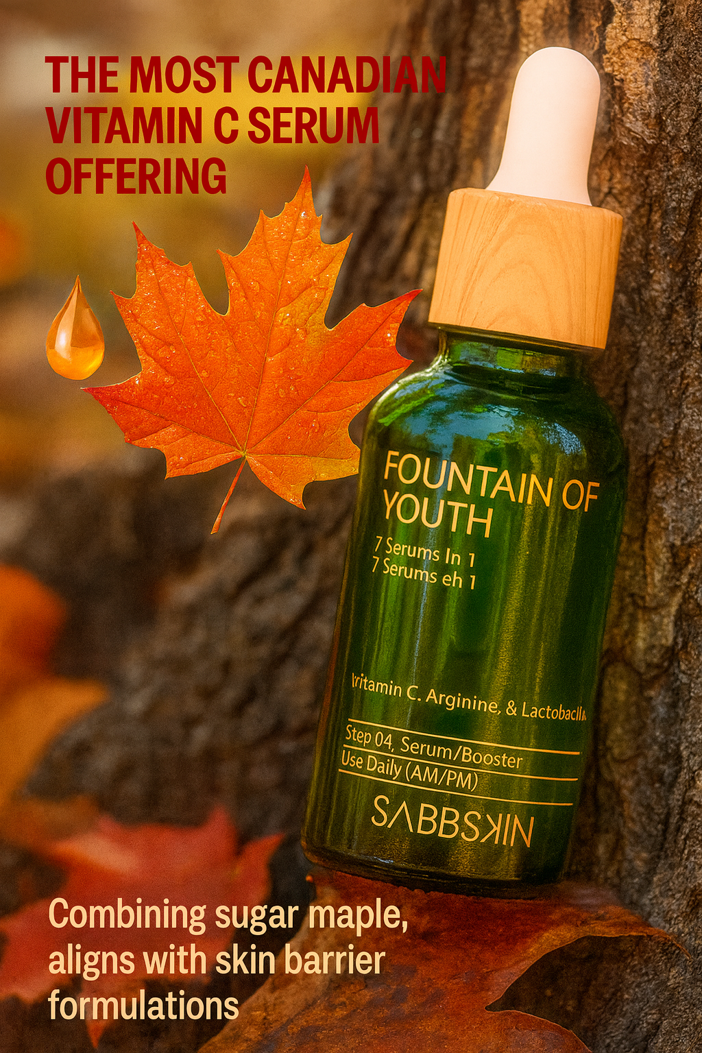 Fountain of Youth - 7 in 1 Vitamin C Serum with Canadian Sugar Maple