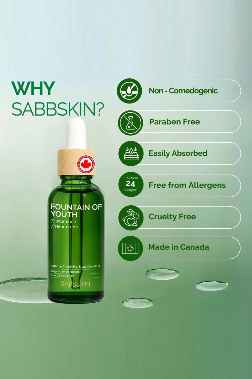 Fountain of Youth - 7 in 1 Vitamin C Serum - Sabbskin